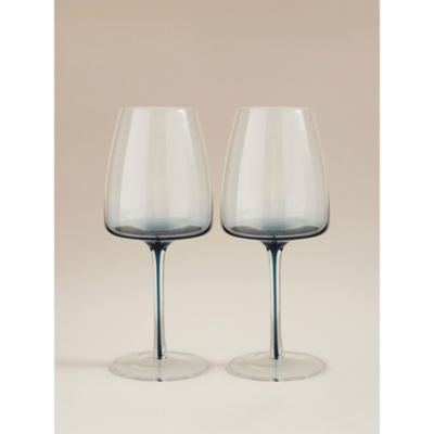 Blue Stem Wine Glass - Set of 2