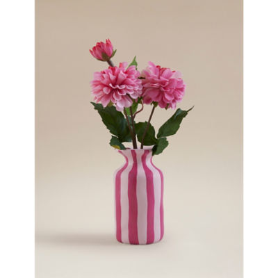 Pink Artificial Real-Touch Pom-Pom In Ceramic Pot