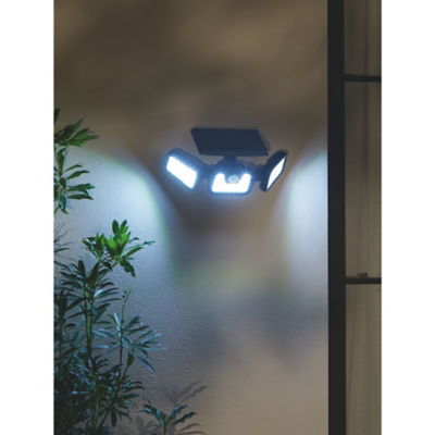 Black & White Solar Security Light With Motion Sensor thumbnail 2