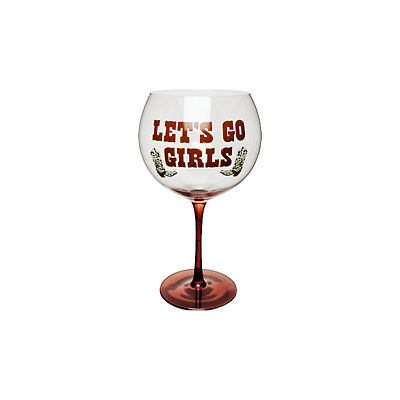 Decal slogan gin glass