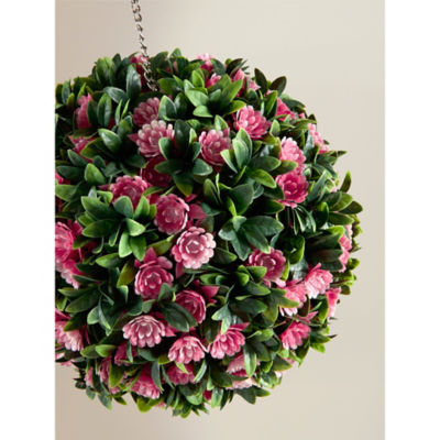Topiary Pink Rose Flower Ball thumbnail 3