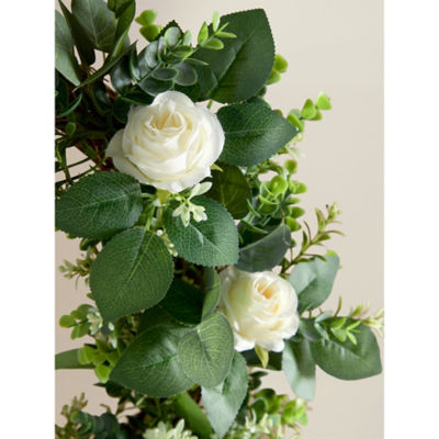 Topiary White Rose Wreath thumbnail 3