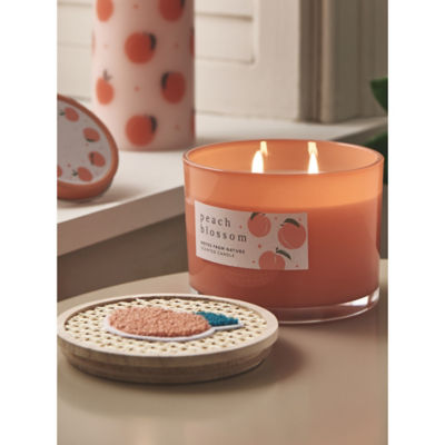 Peach Blossom Wooden Lid Candle