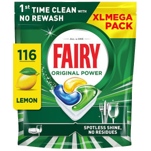 Fairy All In One Lemon XL Mega pack Original 116 Dishwasher Tablets 1567g