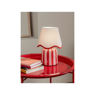 Red Striped Battery Lamp thumbnail 2