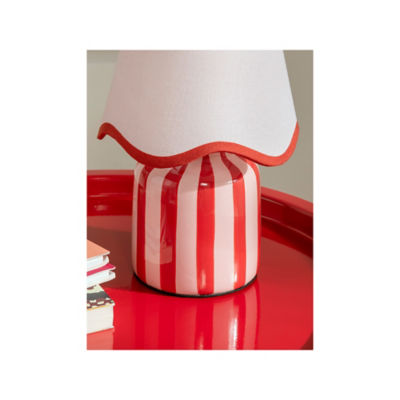 Red Striped Battery Lamp thumbnail 3