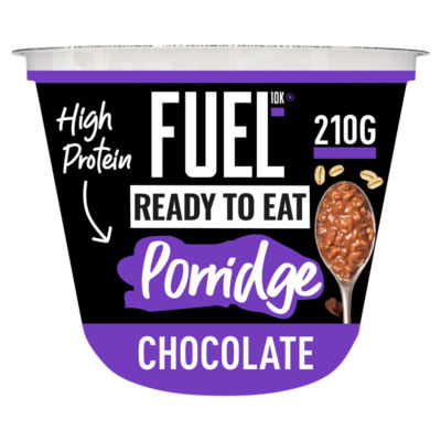 FUEL10K Ready to Eat Protein Porridge Oat Cereal Pot Chocolate 210g thumbnail 2