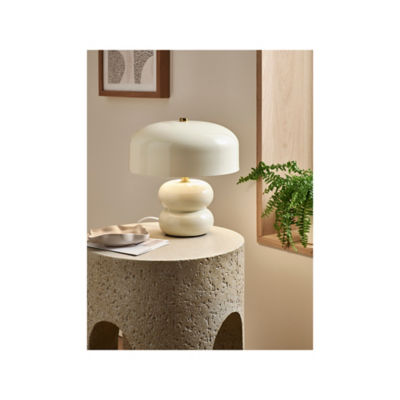 Cream Metal Table Lamp thumbnail 3