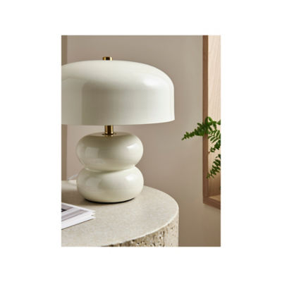 Cream Metal Table Lamp thumbnail 4
