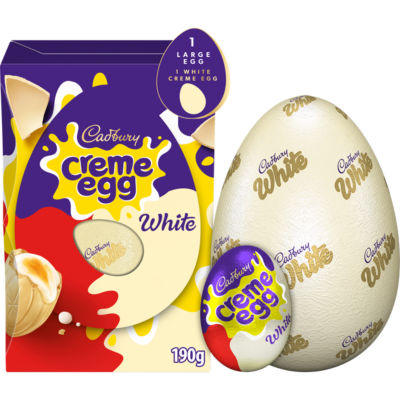 Cadbury White Creme Easter Egg Shell 190g