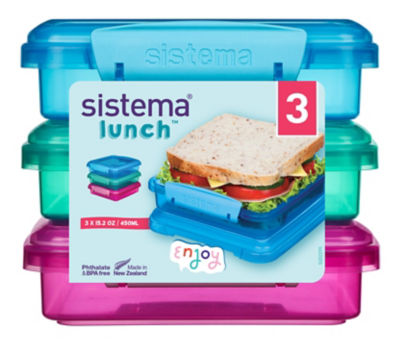 Sistema Sandwich Boxes, Assorted Colours