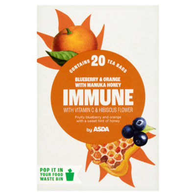 20 Immune Blueberry & Orange with Manuka Honey Tea Bags 40g
