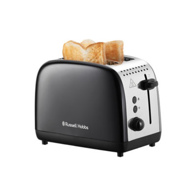 Russell Hobbs Black Stainless Steel 2 Slice Toaster