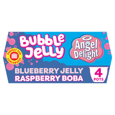 Bubble Jelly Blueberry Jelly and Raspberry Boba Bubble Dessert Snack Pot x4