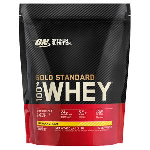 100% Gold Standard Whey Protein Powder Banana Cream 15 servings 450g thumbnail 2