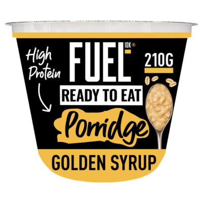 FUEL10K Ready to Eat Protein Porridge Oat Cereal Pot Golden Syrup 210g thumbnail 2