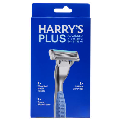 Plus Men's Razor Blades - 1 Metal Razor Handle + 1 Blade Cartridge - Tide - Advanced Pivoting System thumbnail 2