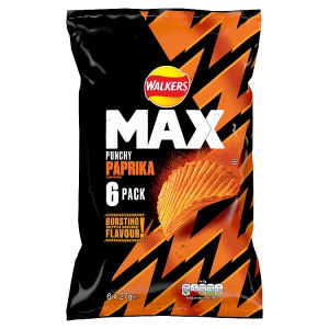 Max Punchy Paprika Multipack Crisps 6x27g thumbnail 2