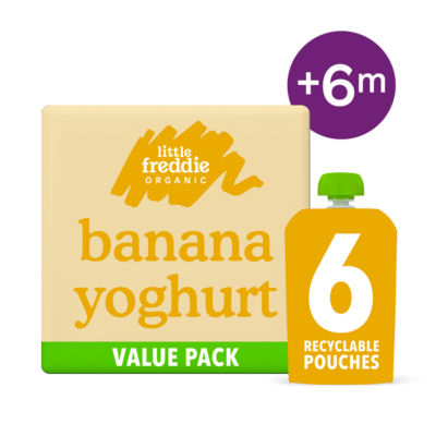 Organic Banana Yoghurt Stage 1 +6m Smooth 6 x 100g (600g) thumbnail 2