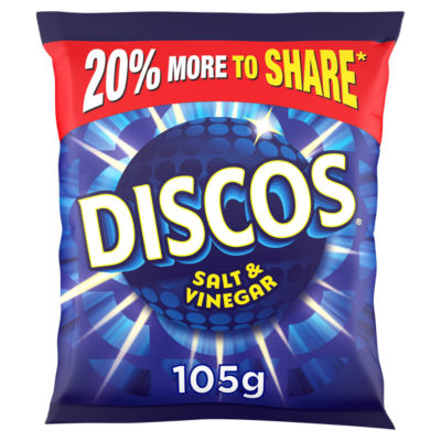Discos Salt & Vinegar Sharing Crisps 105g