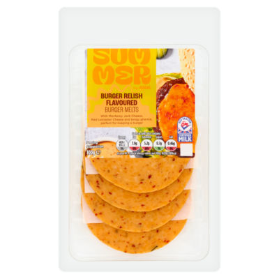 Summer Burger Relish Flavoured Burger Melts 100g