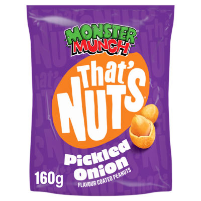 That’s Nuts Monster Munch Pickled Onion Sharing Coated Peanuts 160g