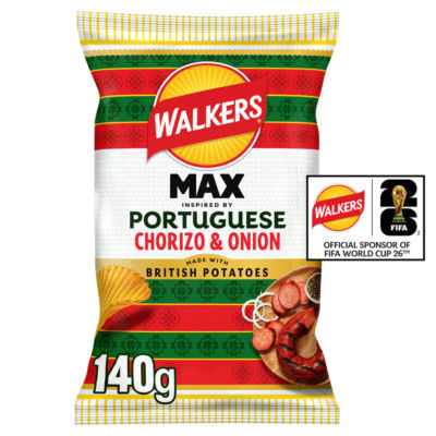 MAX Portuguese Chorizo & Onion Sharing Crisps 140g thumbnail 2