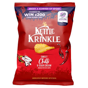 Krinkle Sweet Chilli & Sour Cream Ridged Potato Chips 130g