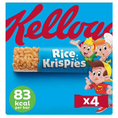 Kellogg's Rice Krispies Breakfast Cereal Milk Snack Bars 4x20g