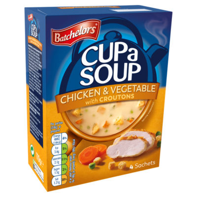 Cup a Soup Chicken & Vegetable with Croutons 4 Instant Soup Sachets 110g thumbnail 4