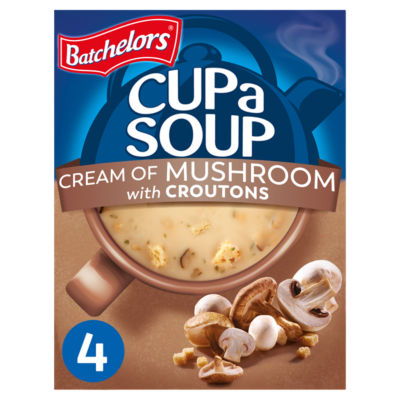 Cup a Soup Cream of Mushroom 4 Instant Soup Sachets 99g thumbnail 4