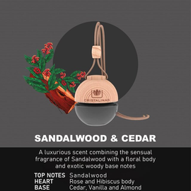 Cristalinas Car Air Freshener Sandalwood & Cedar thumbnail 2