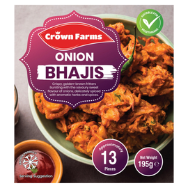 Crown Farms Onion Bhajis 195g - Image 1