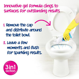 Ecozone 3 in 1 Ocean Breeze Toilet Cleaner thumbnail 2