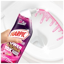 Harpic Power Aroma Jasmine & Cherry Blossom Toilet Cleaning Gel 750ml thumbnail 3