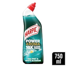 Harpic Power Aroma Sea Mist & White Blossom Toilet Cleaning Gel 750ml - Image 1