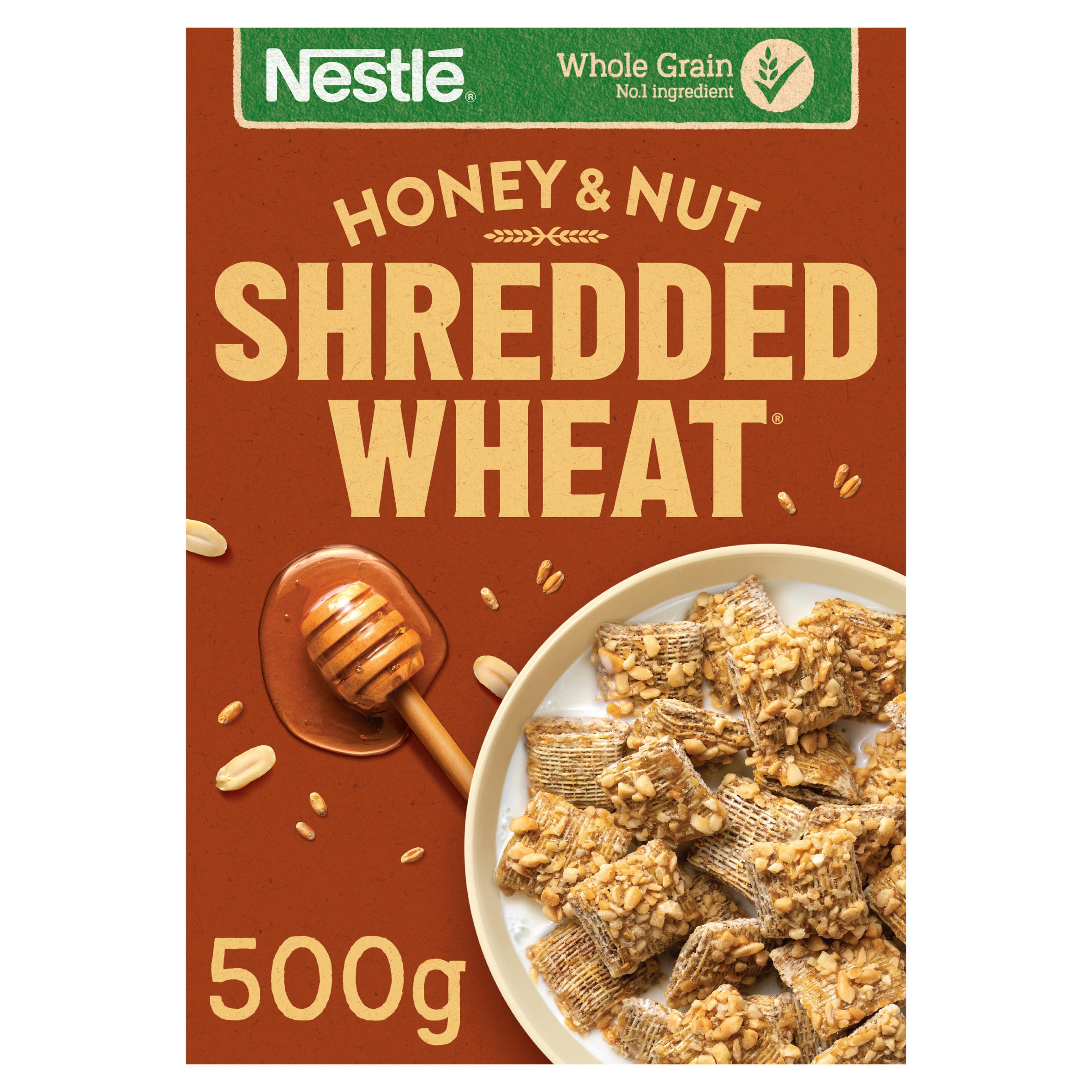 Nestlé Shredded Wheat Bitesize Honey & Nut Cereal 500g