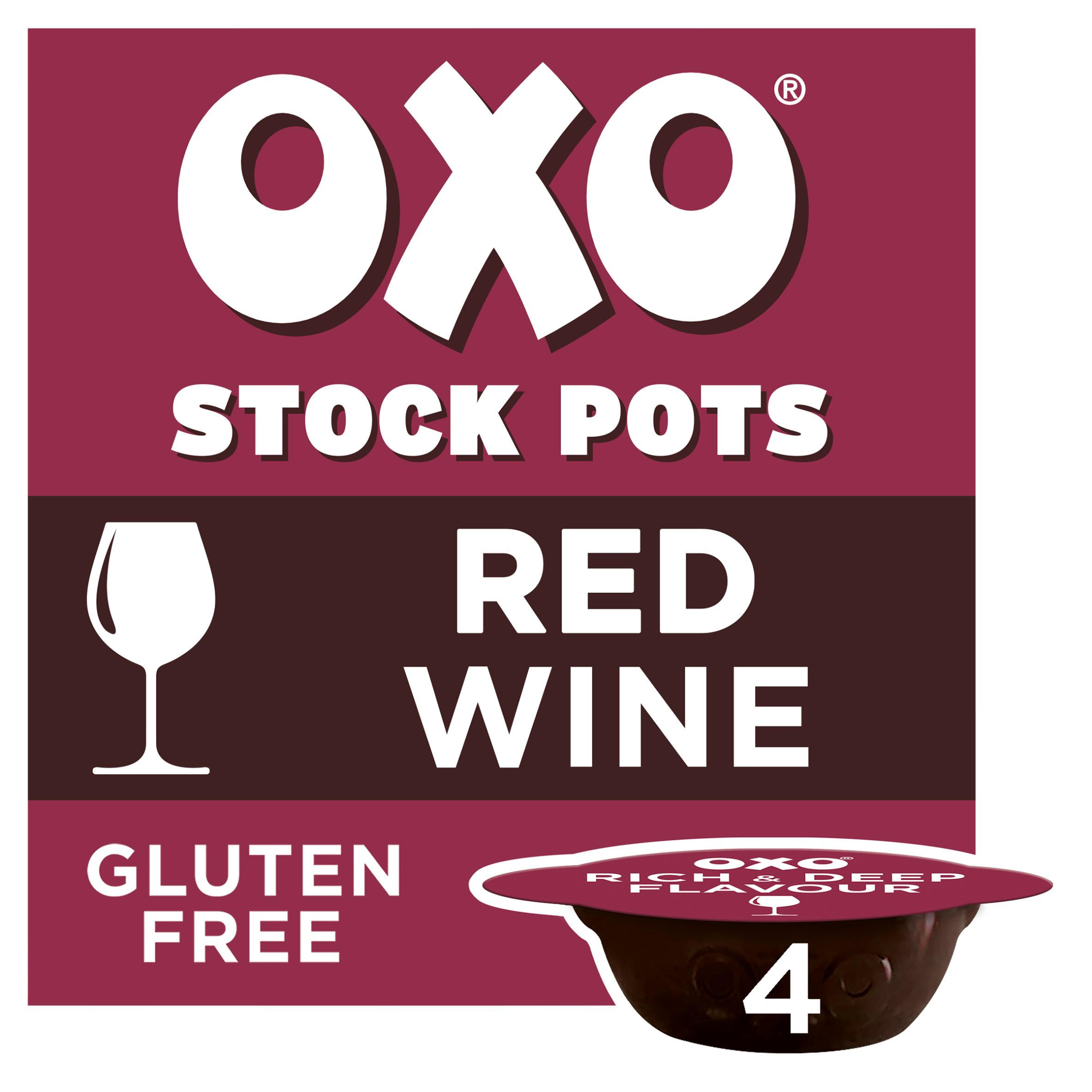 OXO Red Wine Stock Pots 4 x 20g