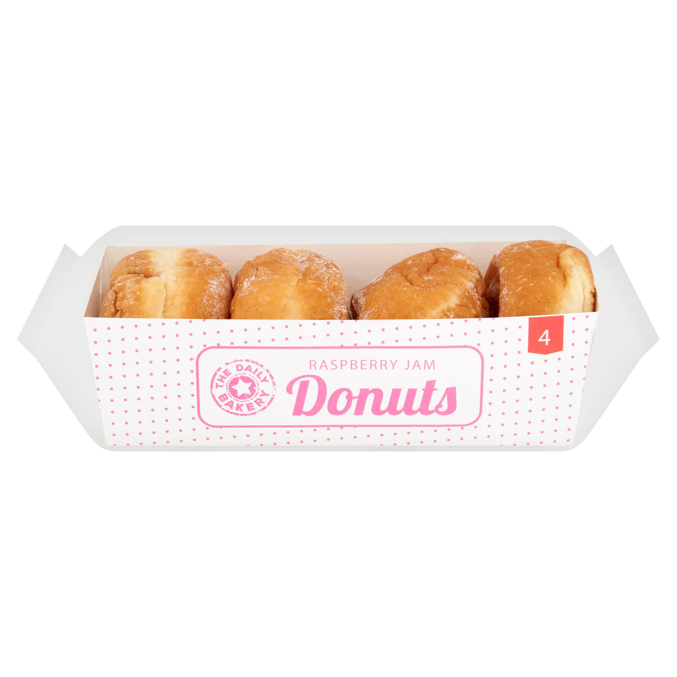 The Daily Bakery 4pk Jam Donuts
