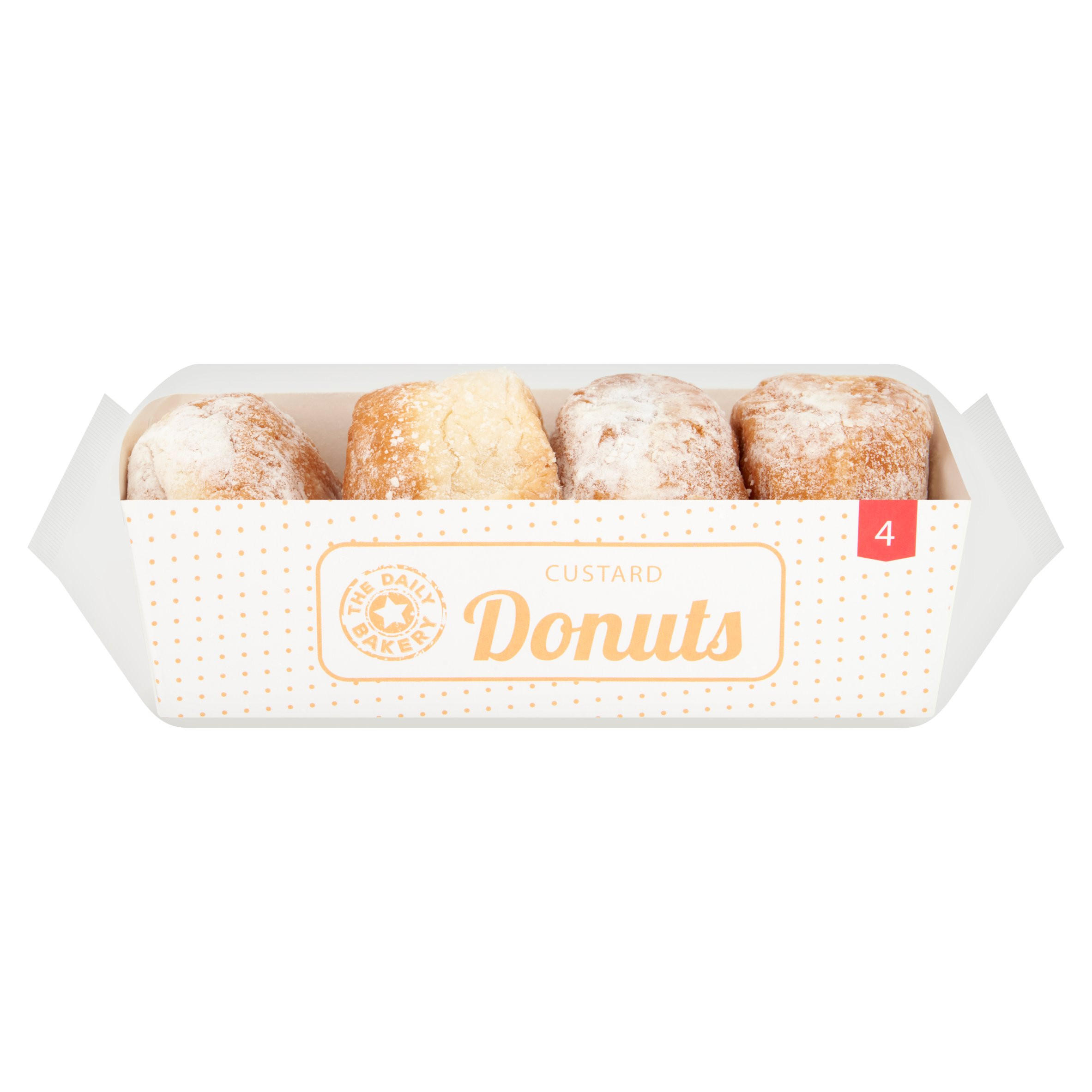 The Daily Bakery 4pk Custard Donuts