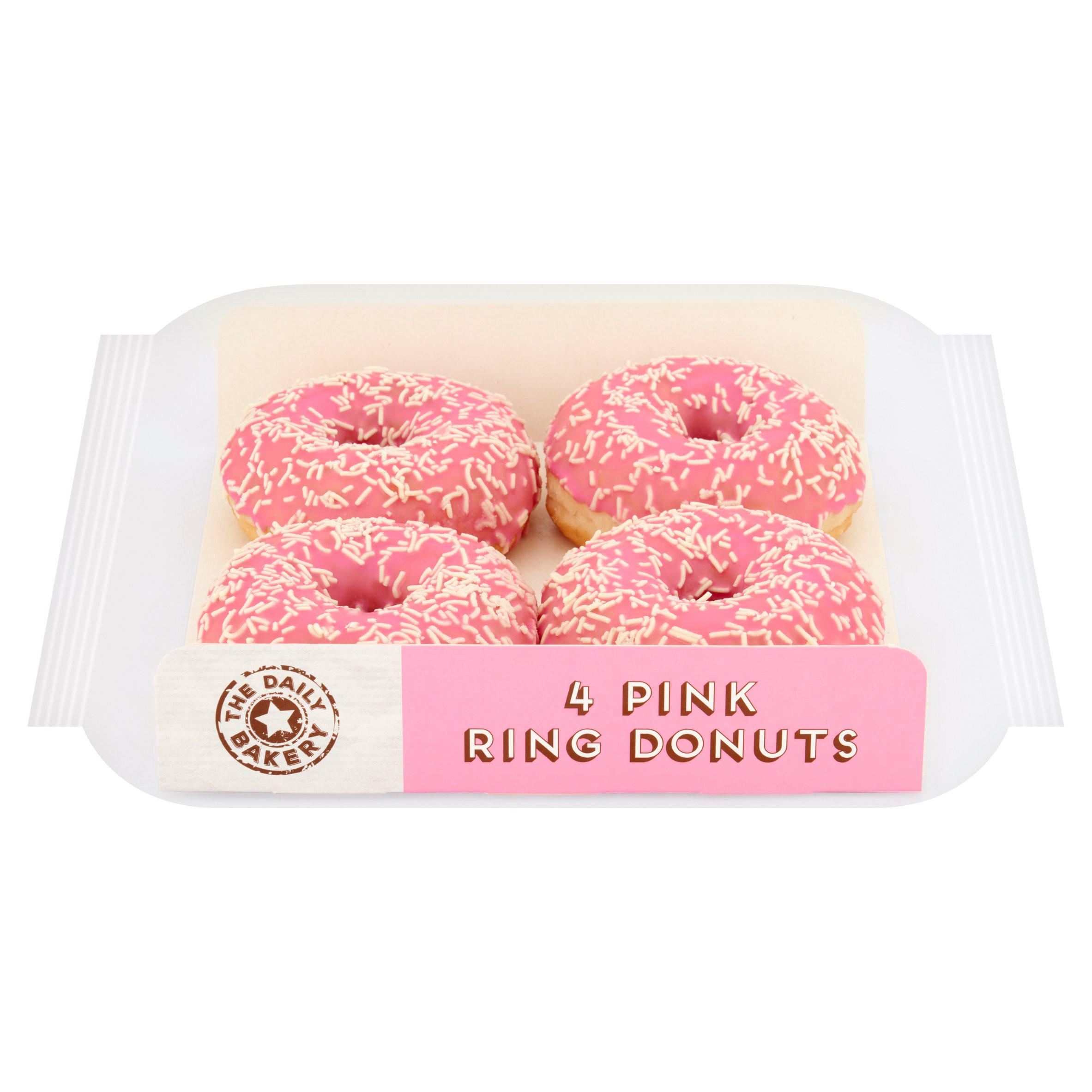The Daily Bakery 4pk Pink Ring Donuts
