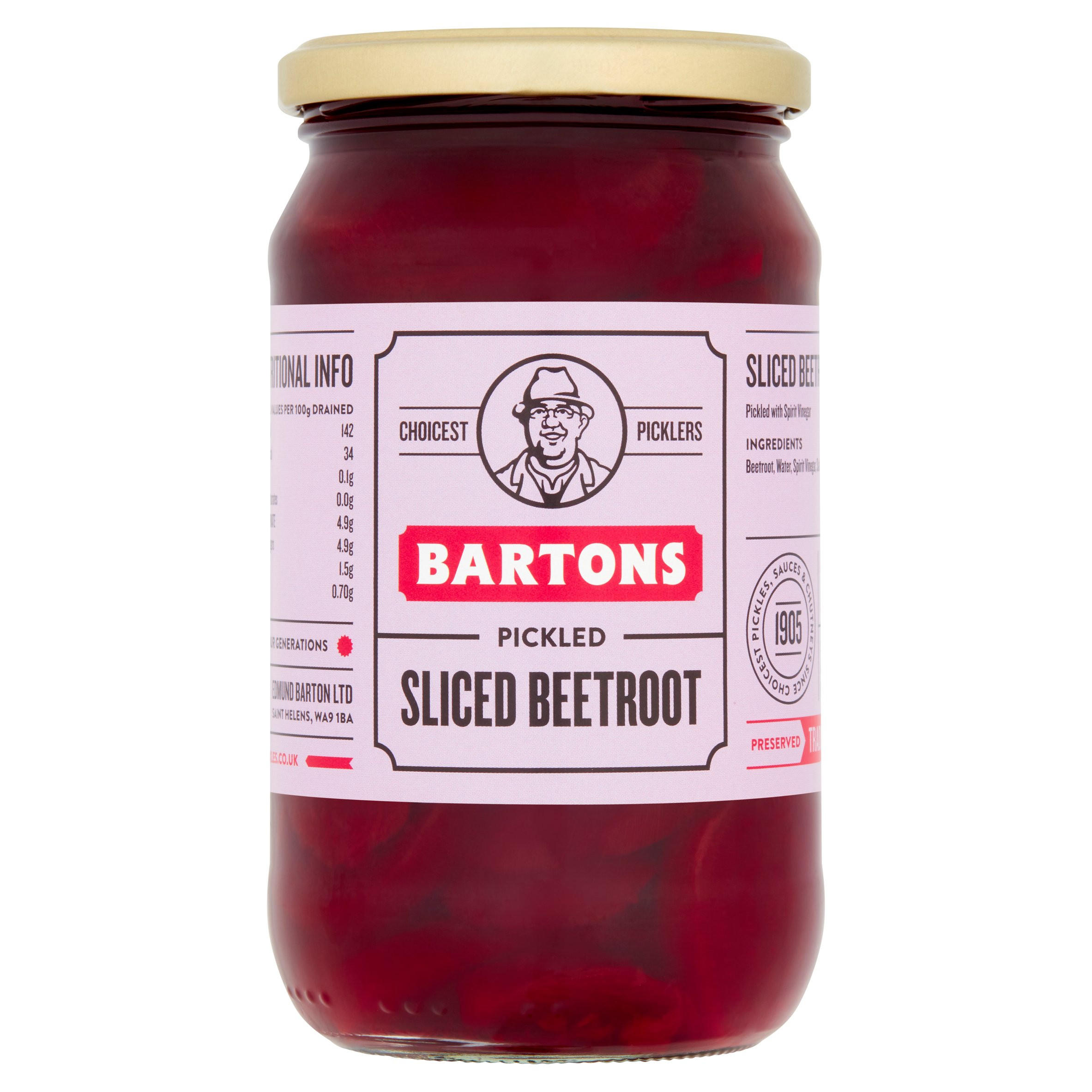 Bartons Pickled Sliced Beetroot 440g