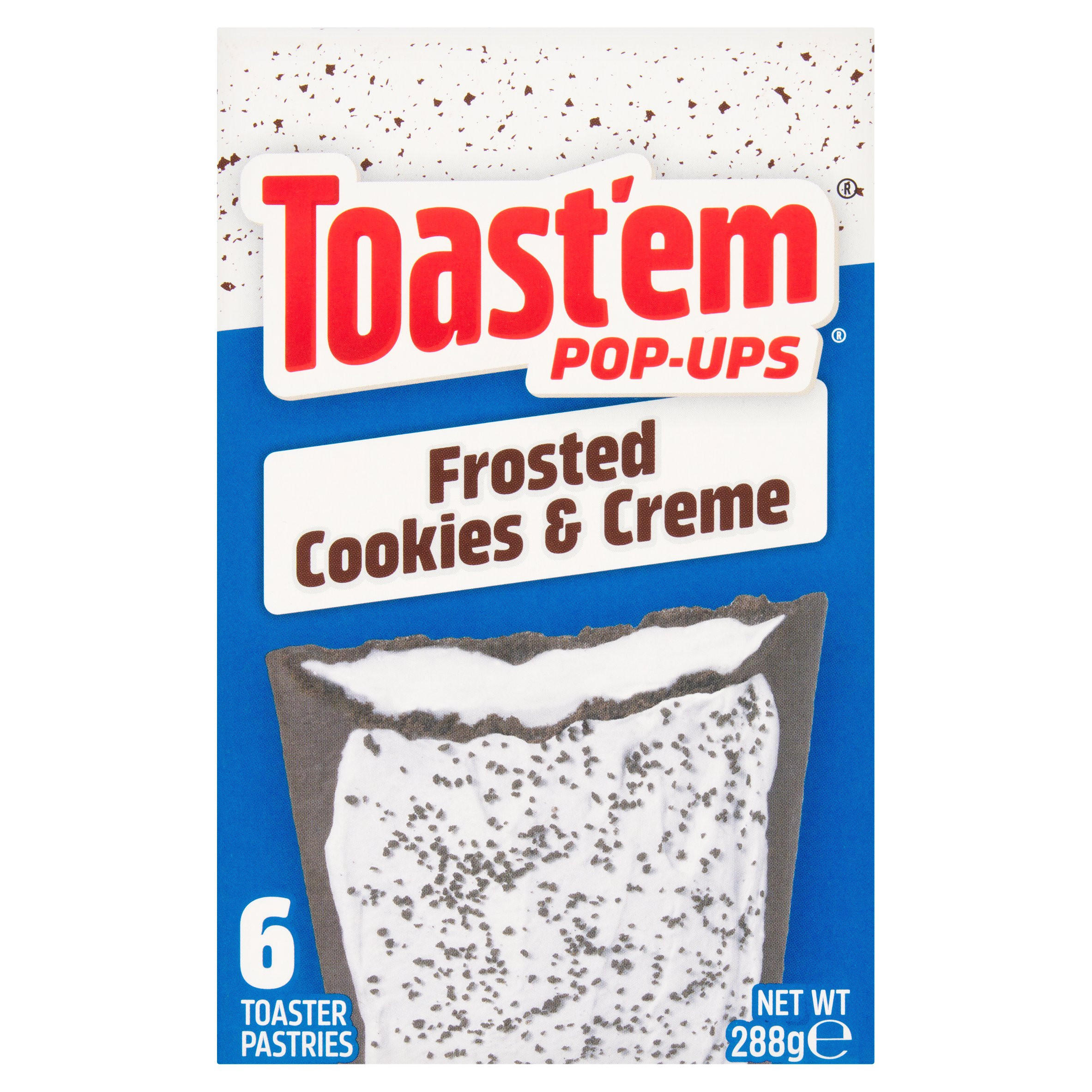 Toast'em Pop-Ups 6 Frosted Cookies & Creme Toaster Pastries 288g