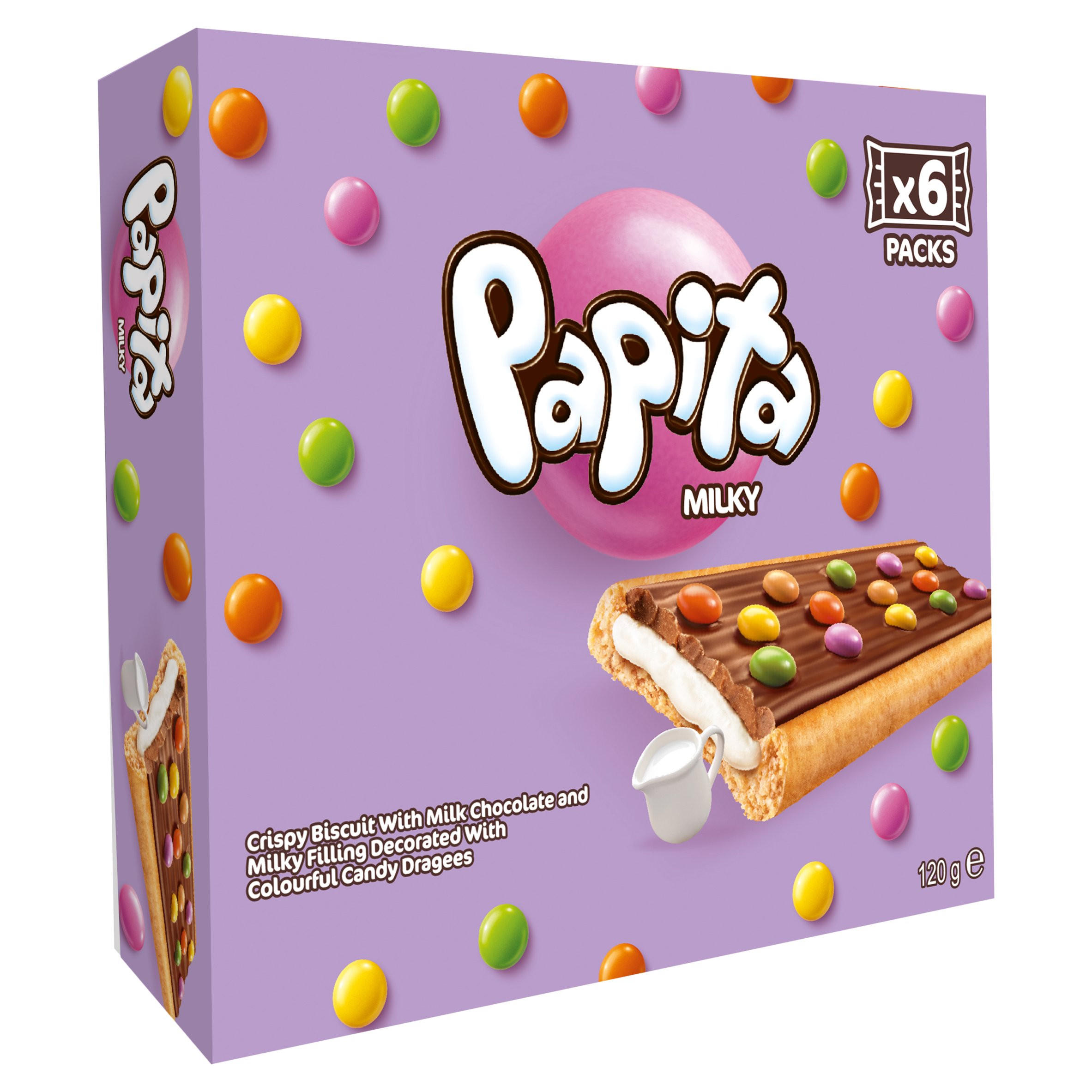 Papita Milky Biscuits 6 x 20g (120g)