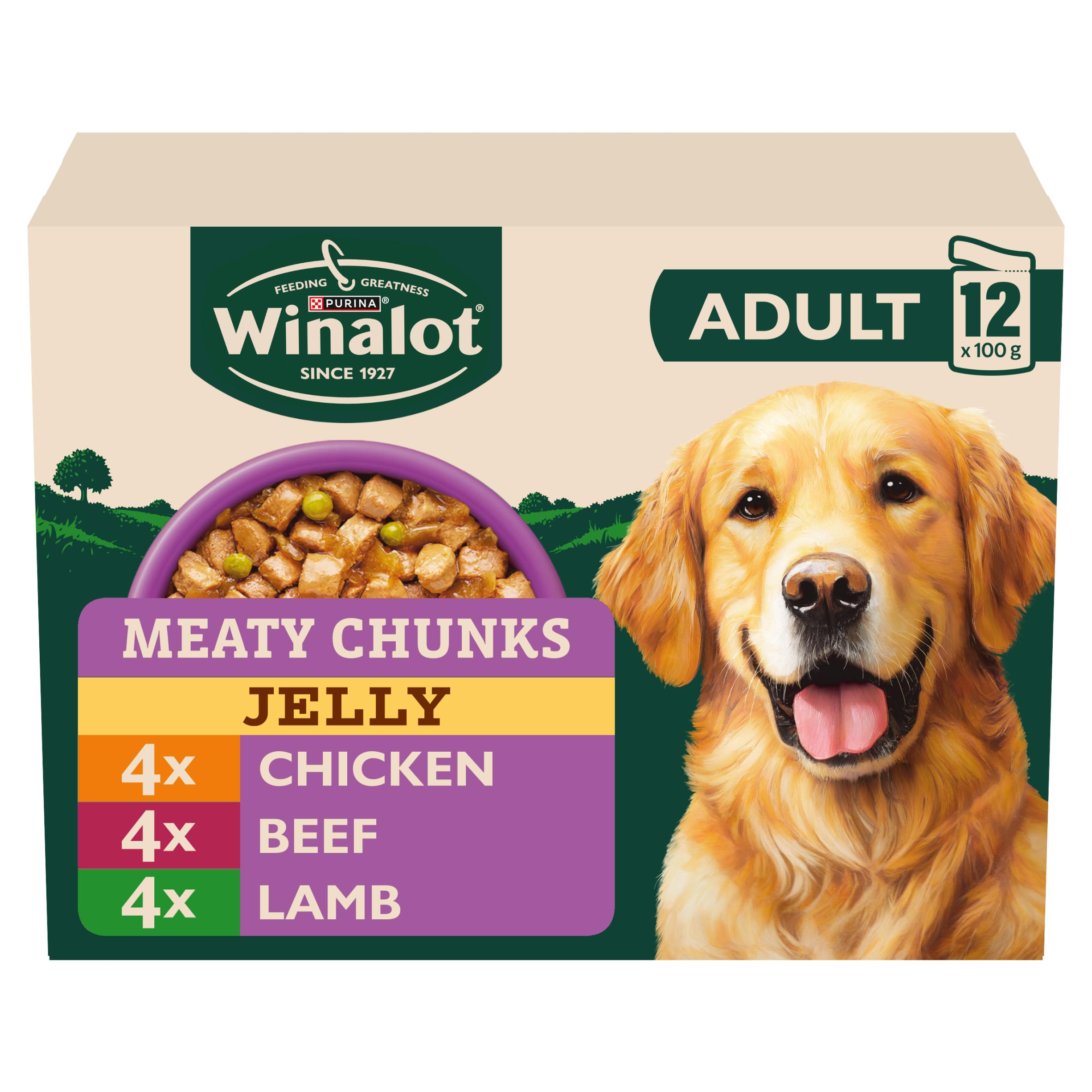 Winalot Dog Food Pouches Mixed in Jelly