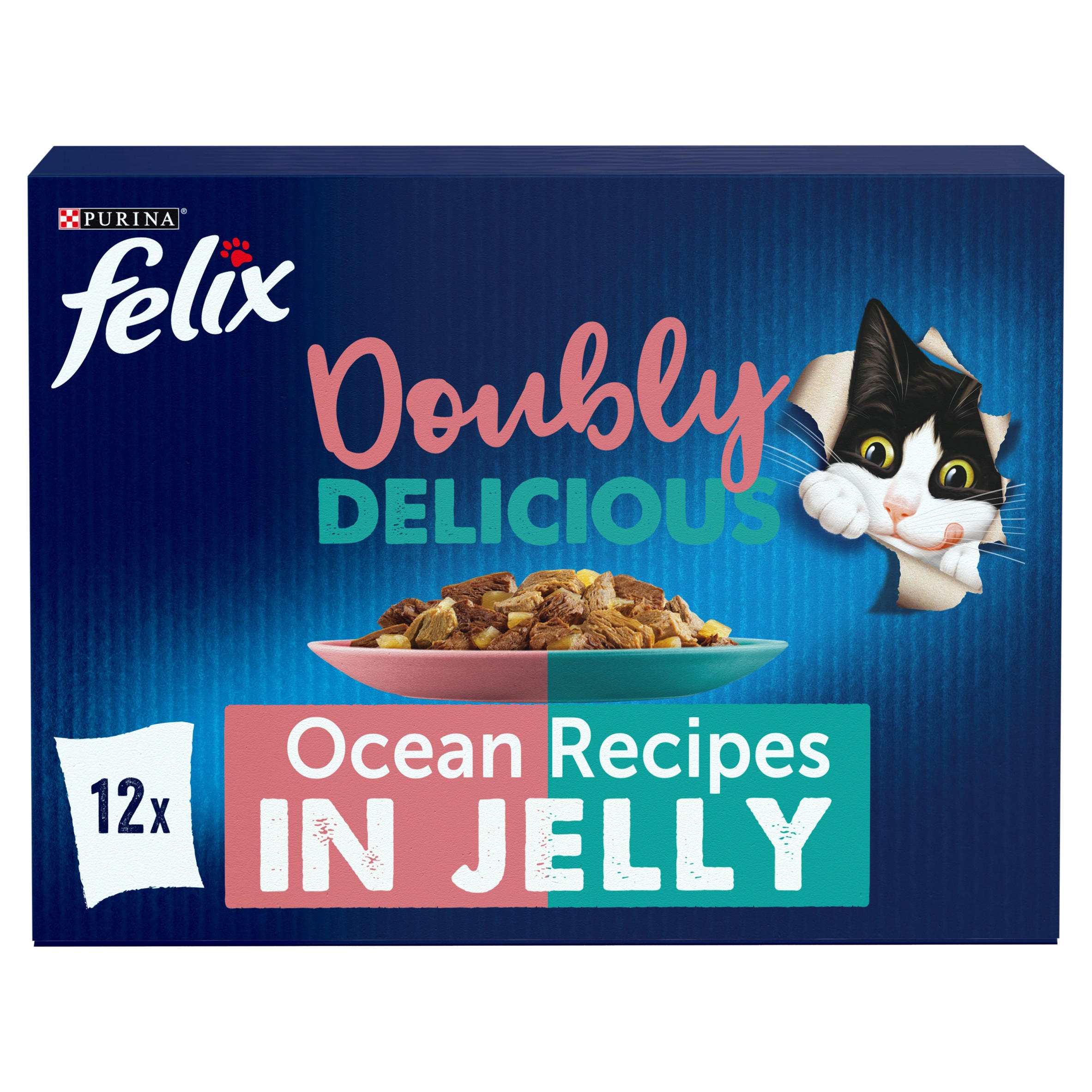 Felix Doubly Delicious Ocean Recipes in jelly 12 x 85g (1.02kg)