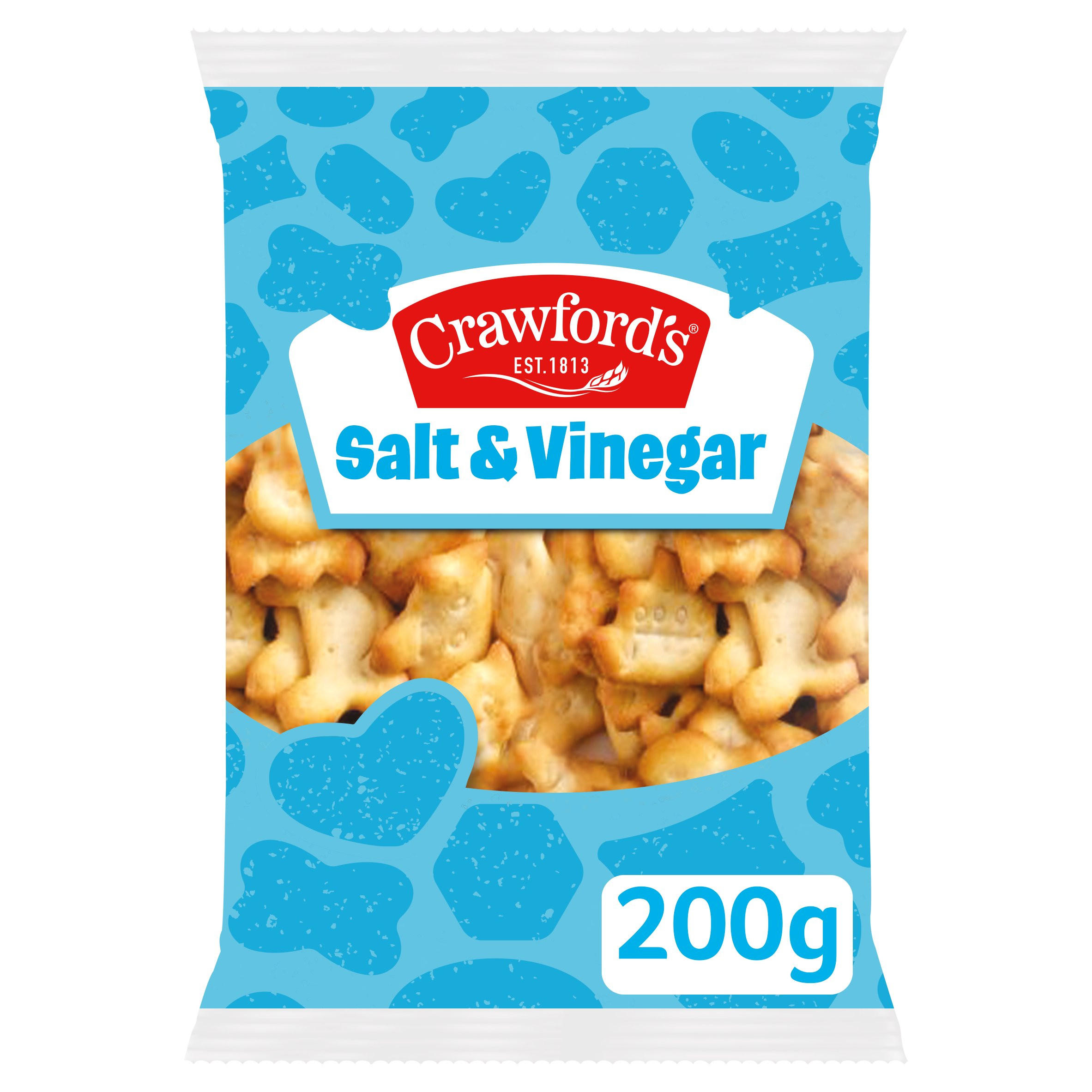 Crawford's Savouries Salt and Vinegar Baked Snacks 200g