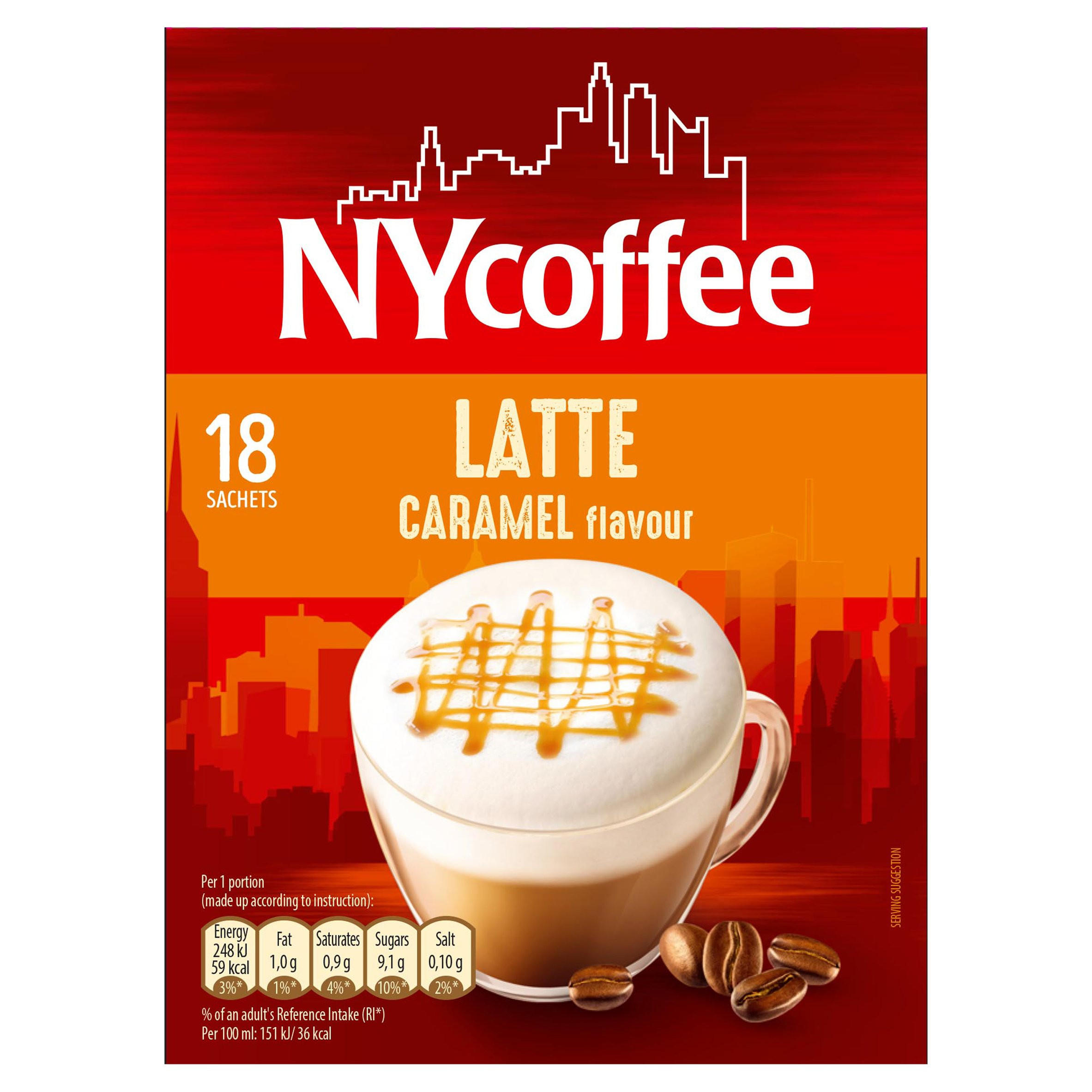 NYCoffee Latte Caramel Flavour 18 x 14g (252g)