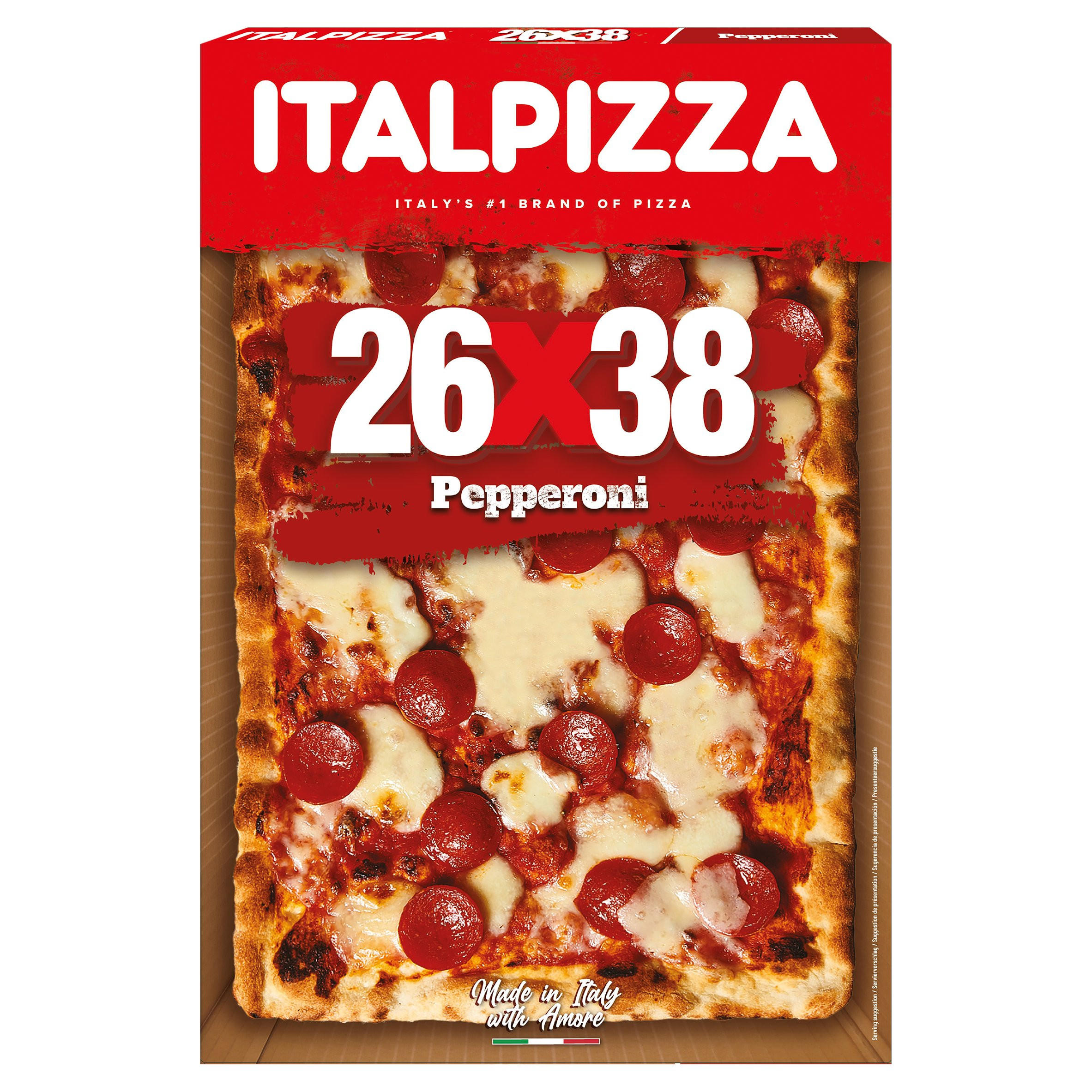 Italpizza 26x38 Pepperoni Pizza 525g