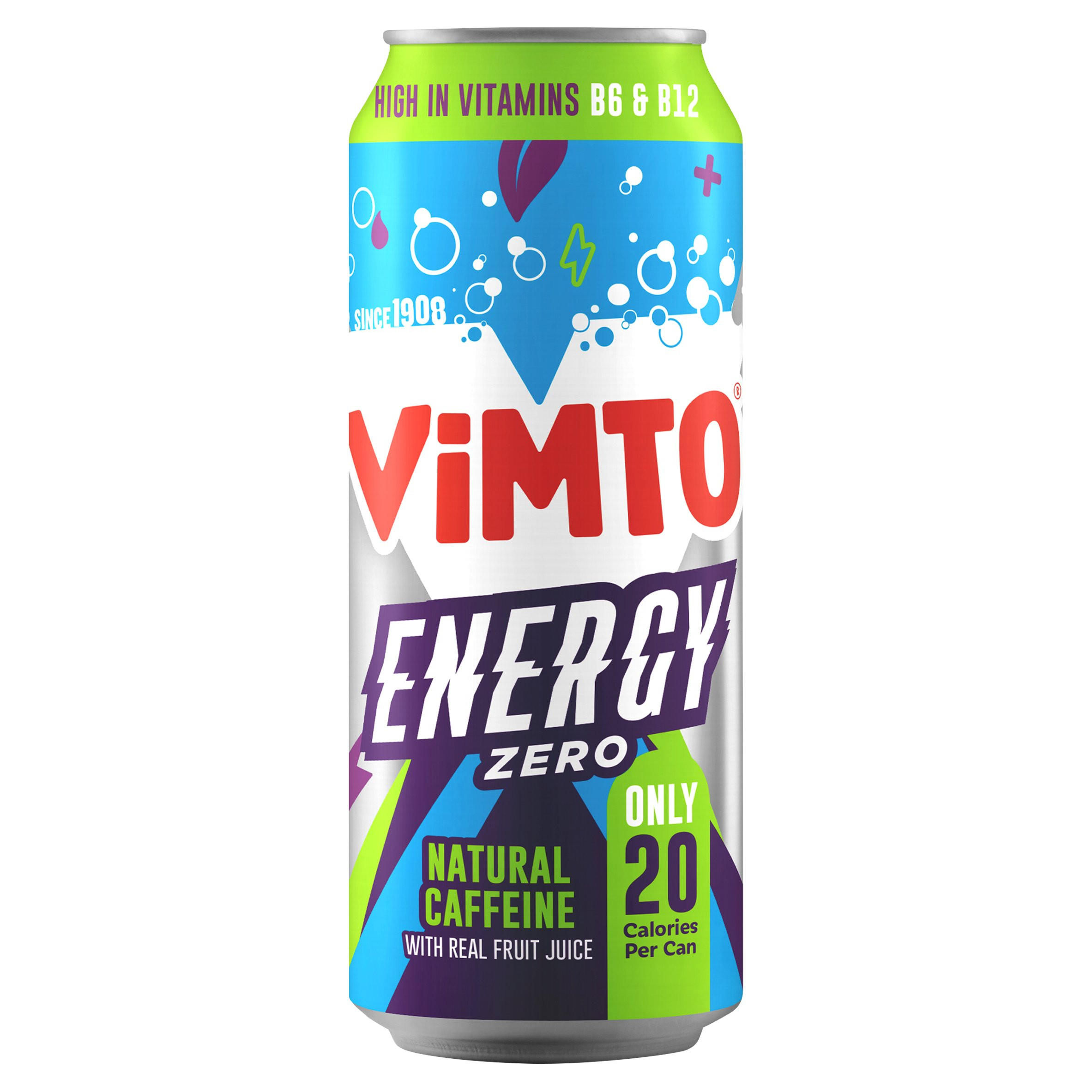 Vimto Energy Zero Natural Caffeine with Real Fruit Juice 500ml